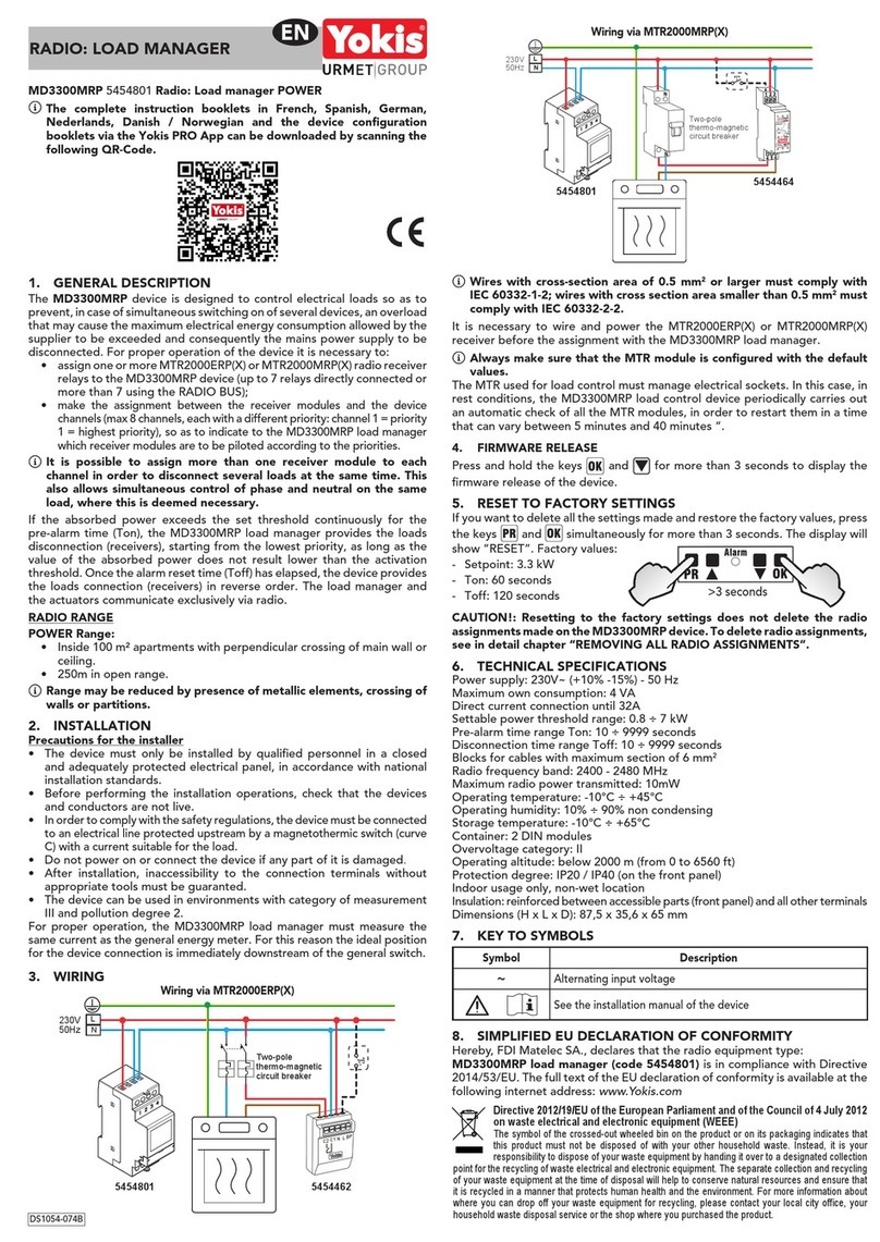 Yokis MD3300MRP quick start guide