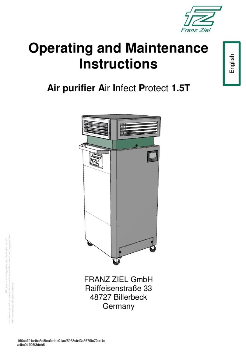 FRANZ ZIEL Air Infect Protect 1.5T Operating and maintenance instructions