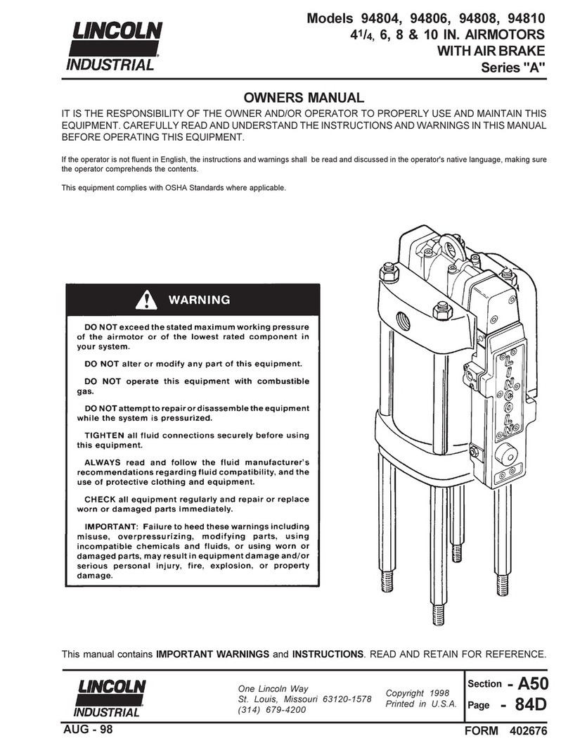 Lincoln industrial A Series owner's manual