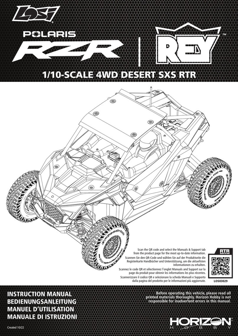 Horizon Hobby LOSi POLARIS RZR REY 4WD DESERT SXS RTR instruction manual Horizon Hobby LOSi POLARIS RZR REY 4WD DESERT SXS RTR instruction manual