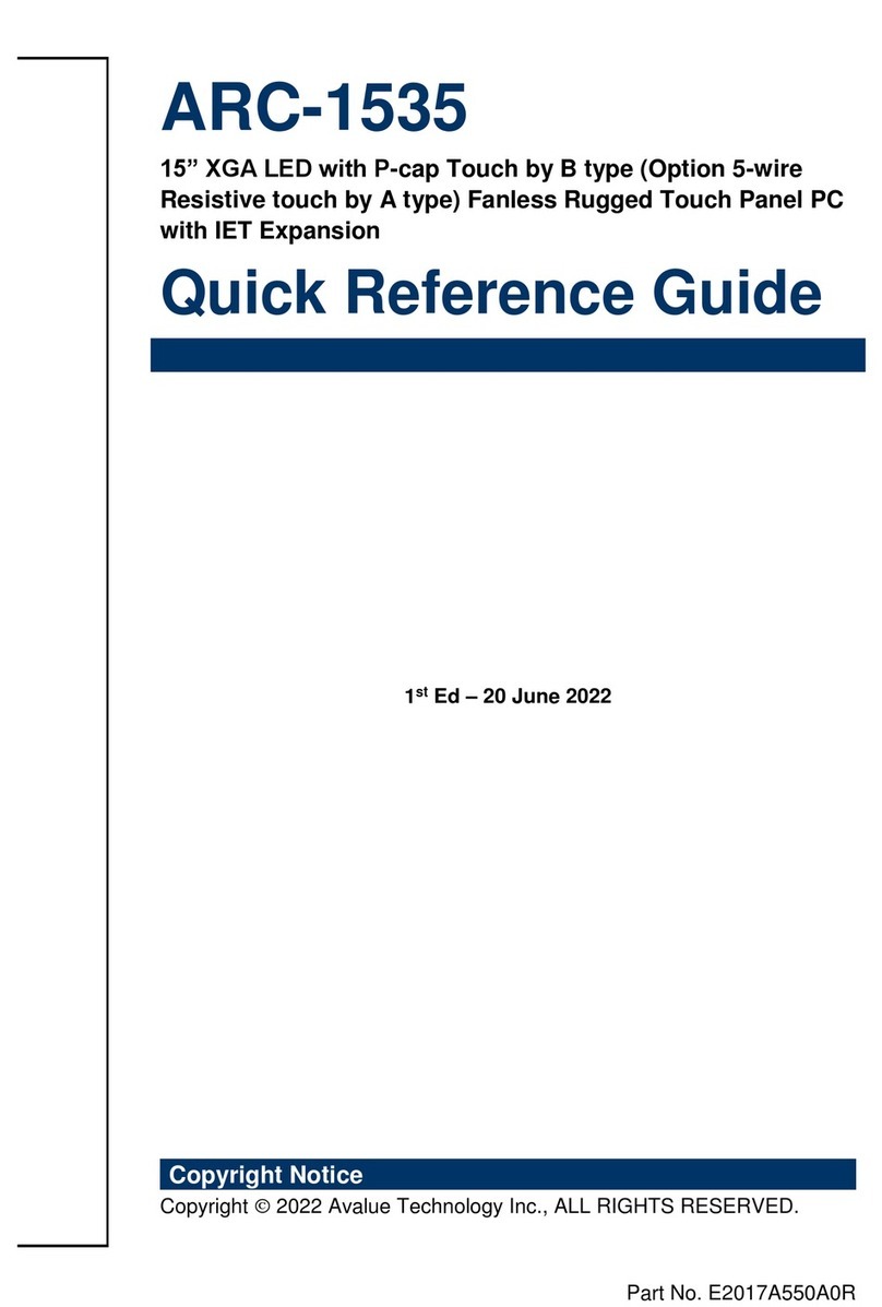 Avalue Technology ARC-1535 User manual