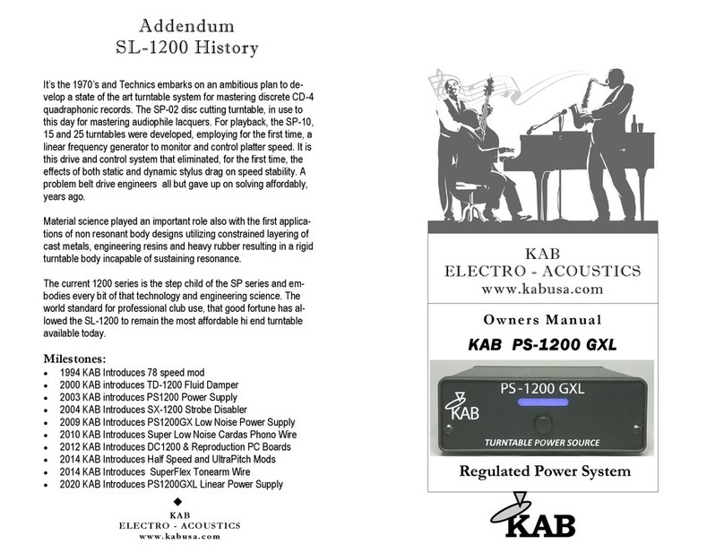 KAB PS-1200 GXL owner's manual