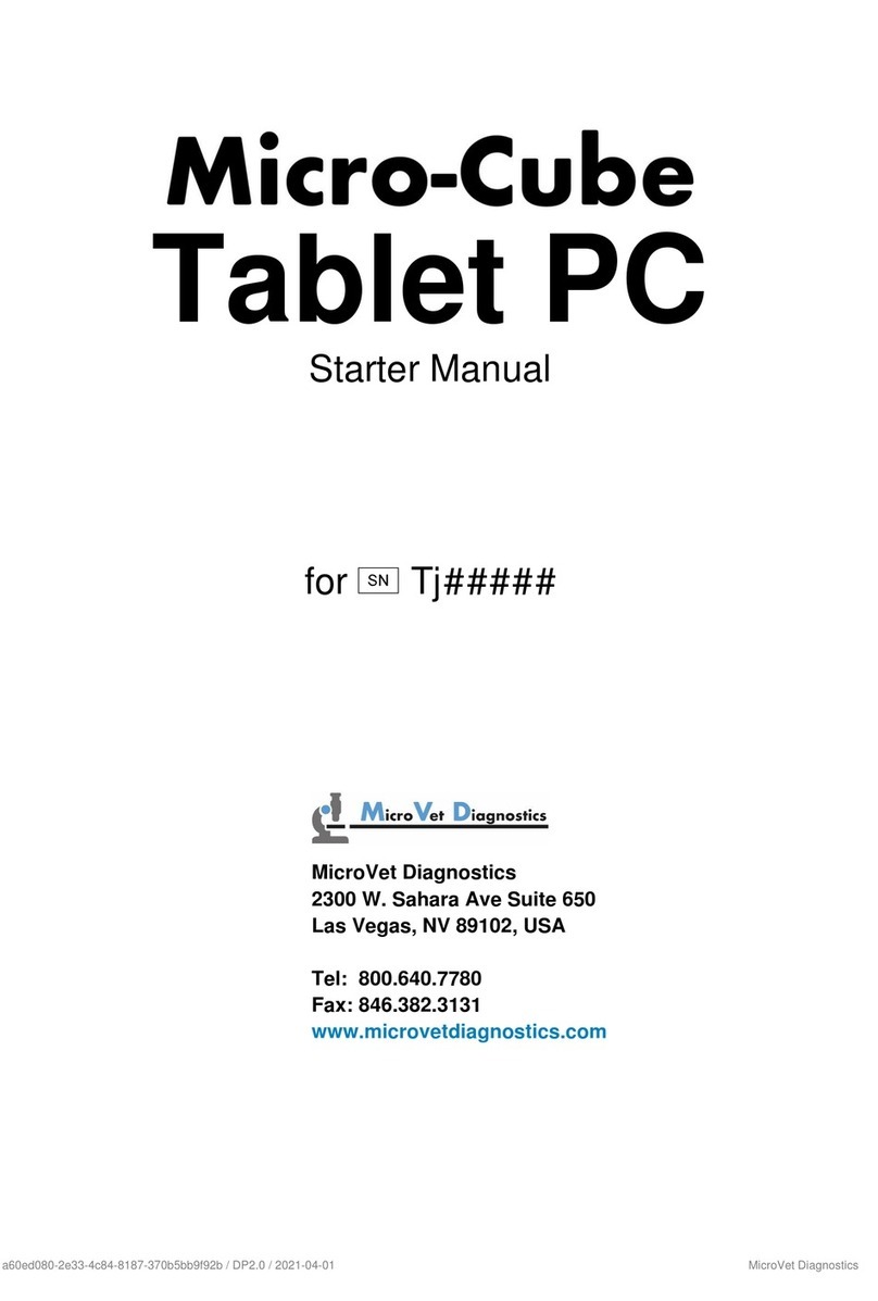 MicroVet Diagnostics Micro-Cube Starter manual MicroVet Diagnostics Micro-Cube Starter manual