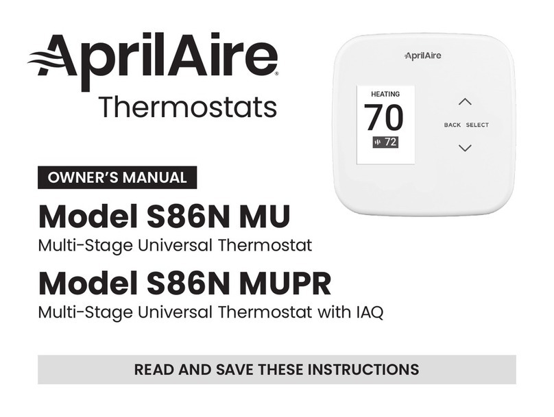 Aprilaire S86N MU owner's manual