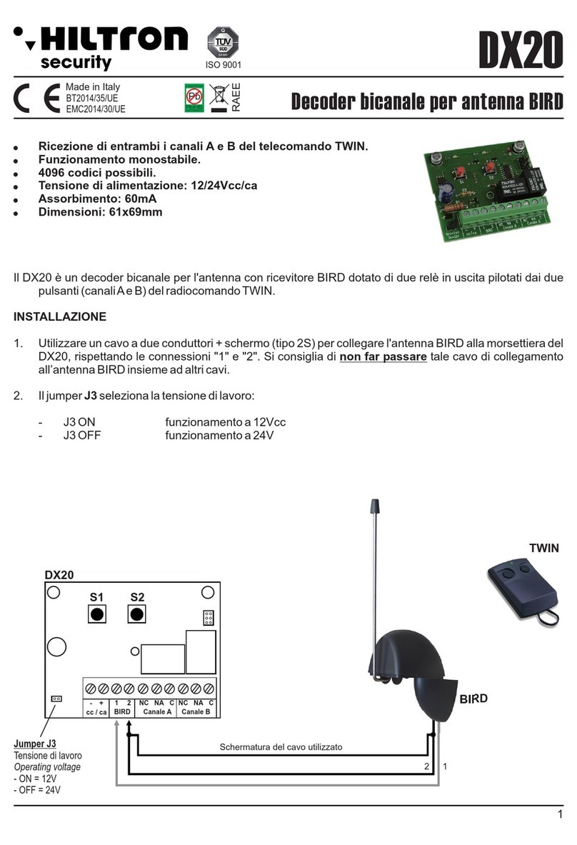 Hiltron security DX20 quick start guide