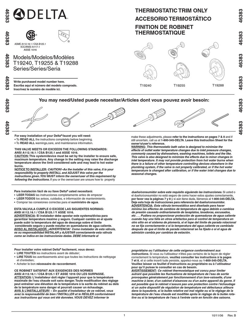 Delta T19240 Series User manual