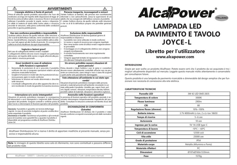 AlcaPower JOYCE-L user manual