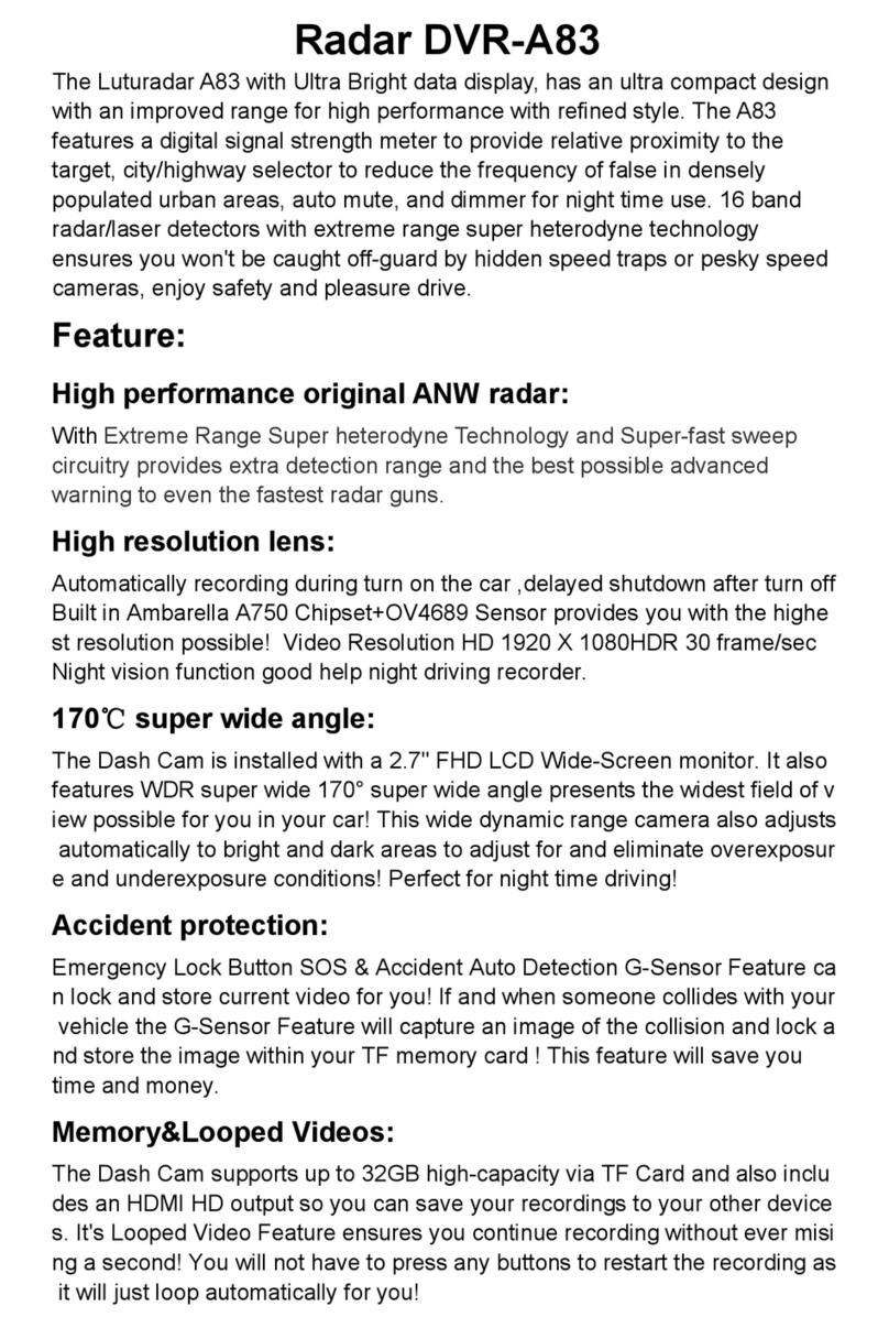 Luturadar DVR-A83 quick start guide