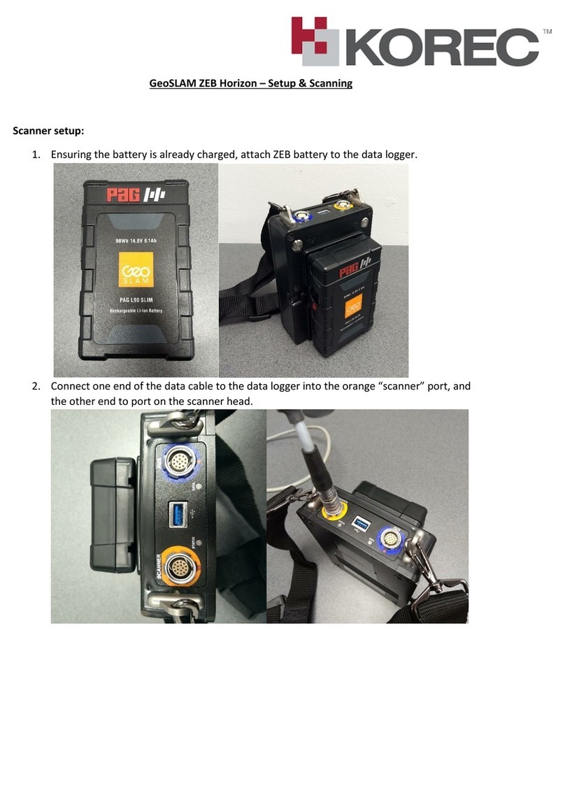 Korec GeoSLAM ZEB Horizon Setup & user guide