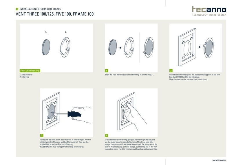tecanno VENT THREE 100 Installation