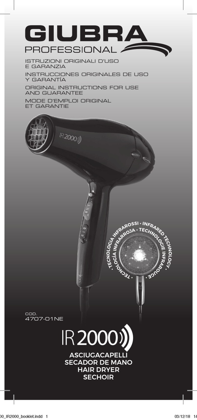 Giubra Professional IR 2000 Original instructions for use
