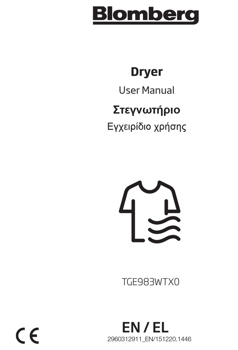 Blomberg TGE983WTX0 user manual