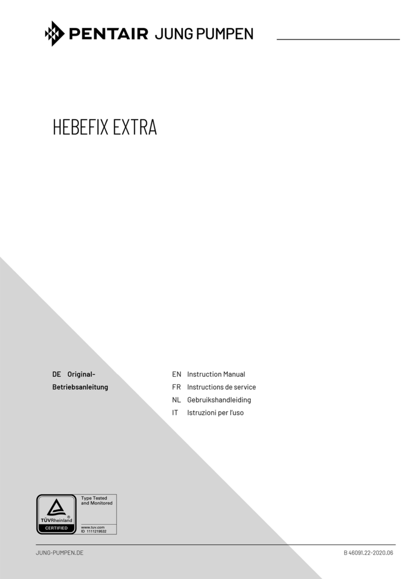 Pentair JUNG PUMPEN HEBEFIX EXTRA JP45757 User manual