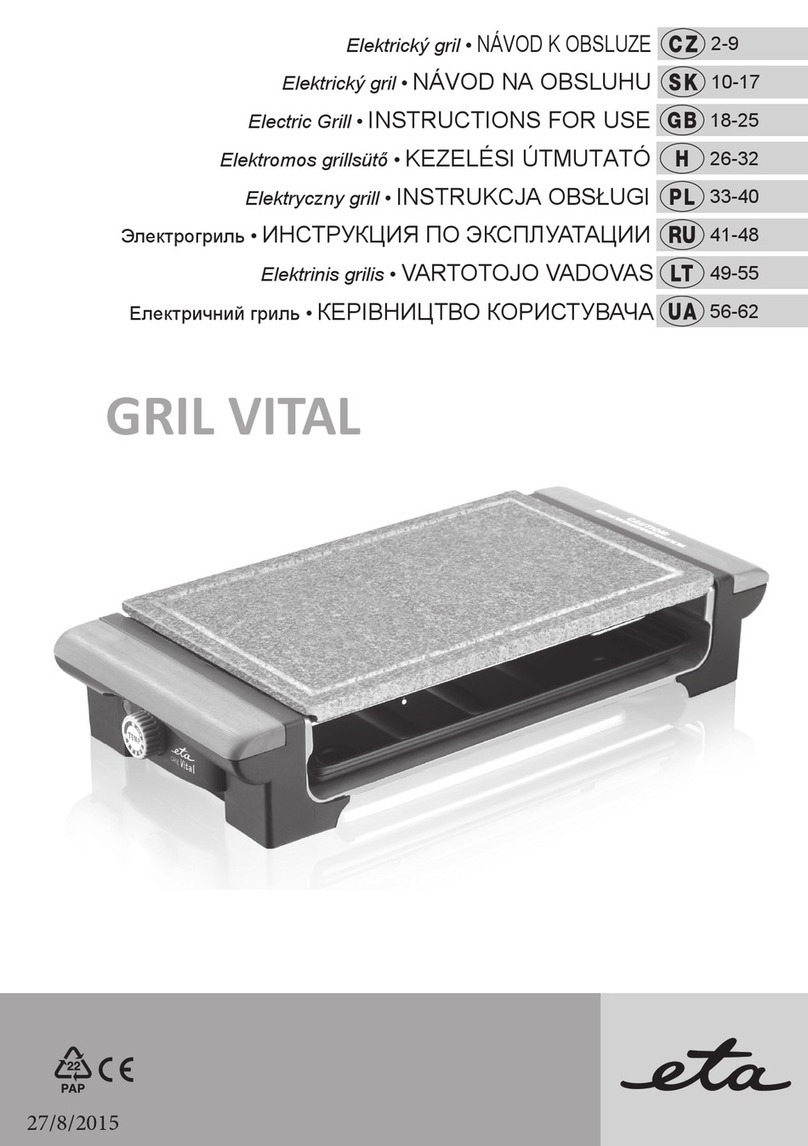 eta GRIL VITAL Instructions for use
