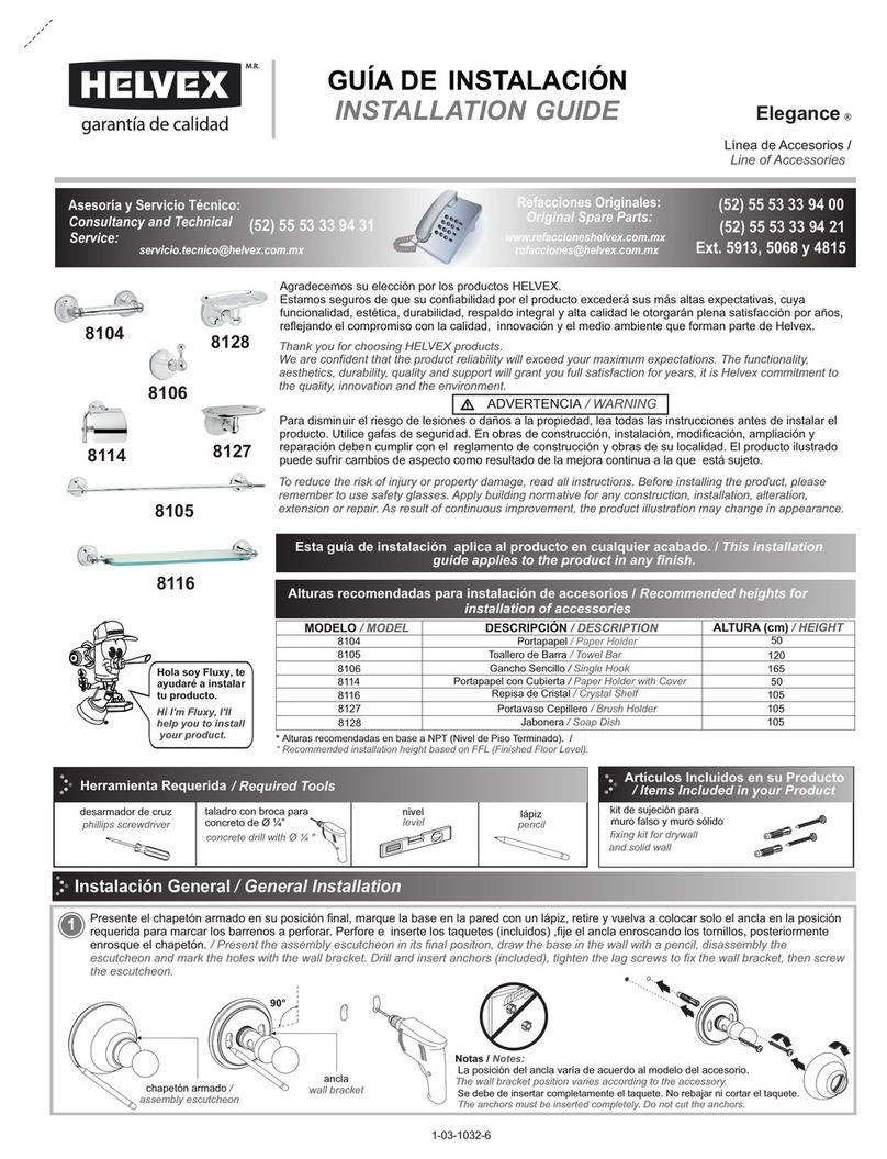Helvex Elegance 8128 installation guide