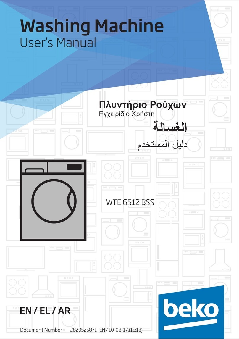 Beko WTE 6512 BSS User manual Beko WTE 6512 BSS User manual