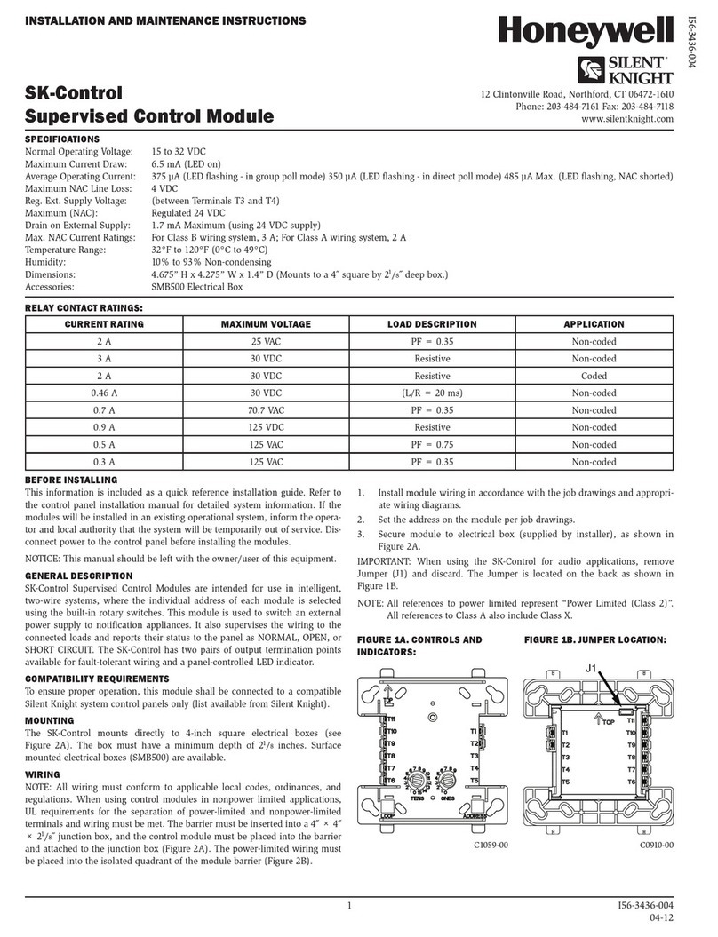 Honeywell SILENT KNIGHT SK-Control Manual