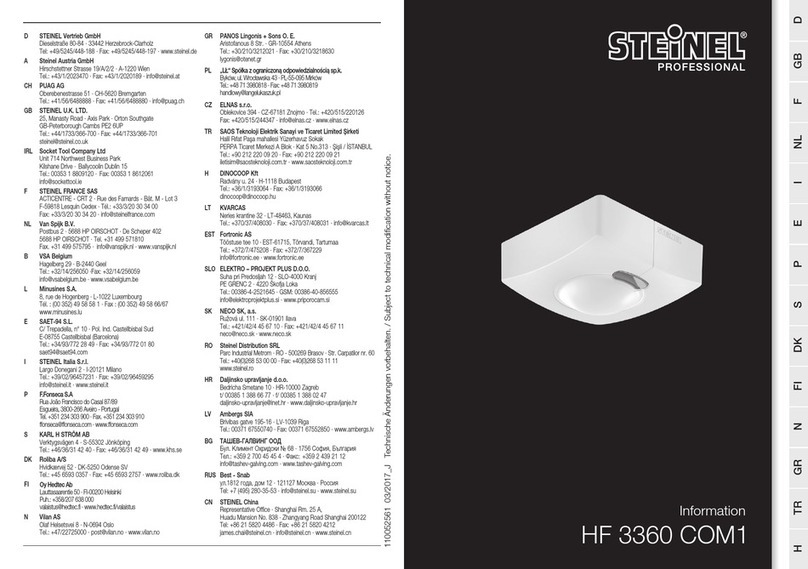 STEINEL HF 3360-R PF UP WS Owner's manual