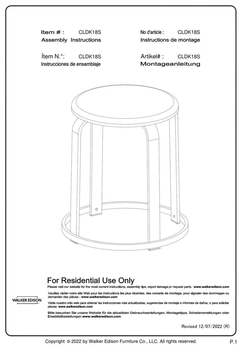 Walker Edison CLDK18S User manual