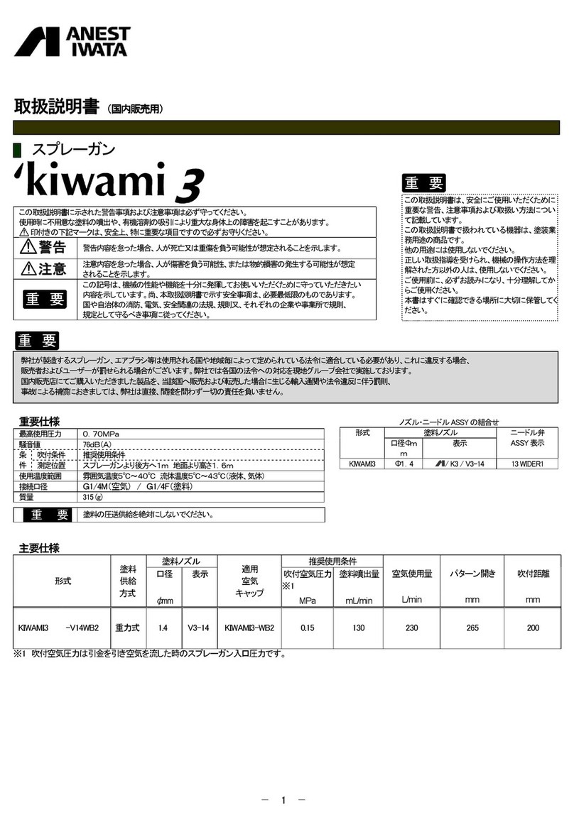 Anest Iwata kiwami 3 User manual