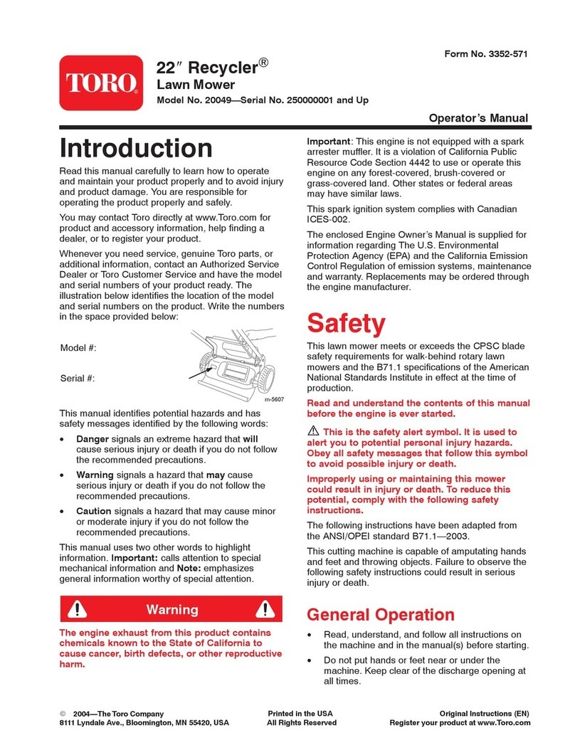 Toro 20049 Operator's manual