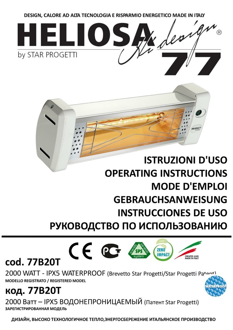 Star Progetti HELIOSA Hidesign 77 operating instructions