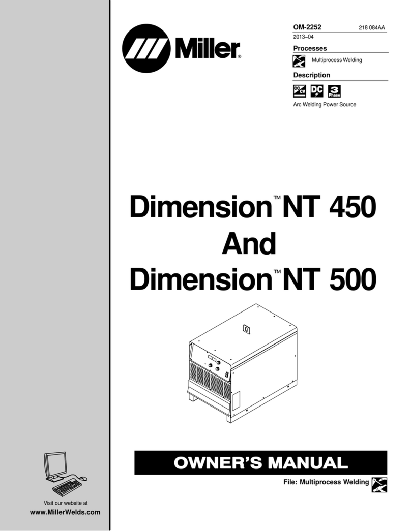 Miller Dimension NT 450 owner's manual