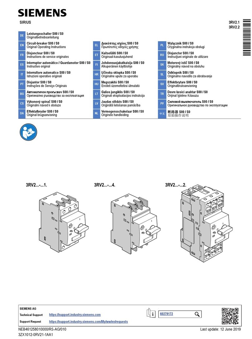 Siemens SIRIUS 3RV2.2 User manual