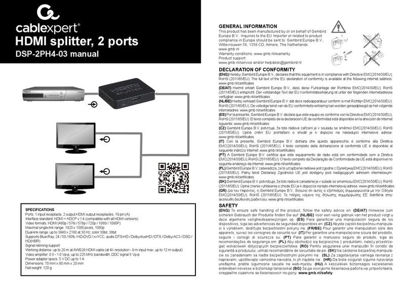 Gembird cablexpert DSP-2PH4-03 manual