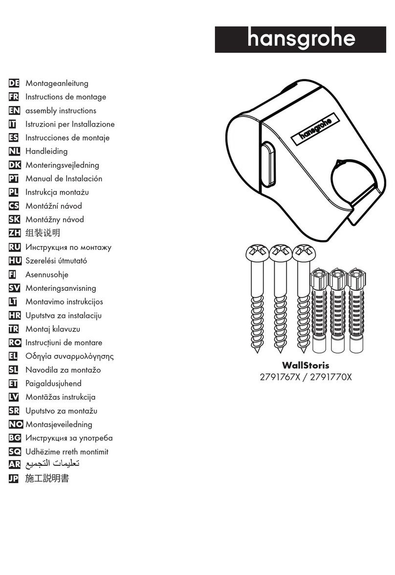 Hans Grohe WallStoris 2791767 Series User manual Hans Grohe WallStoris 2791767 Series User manual