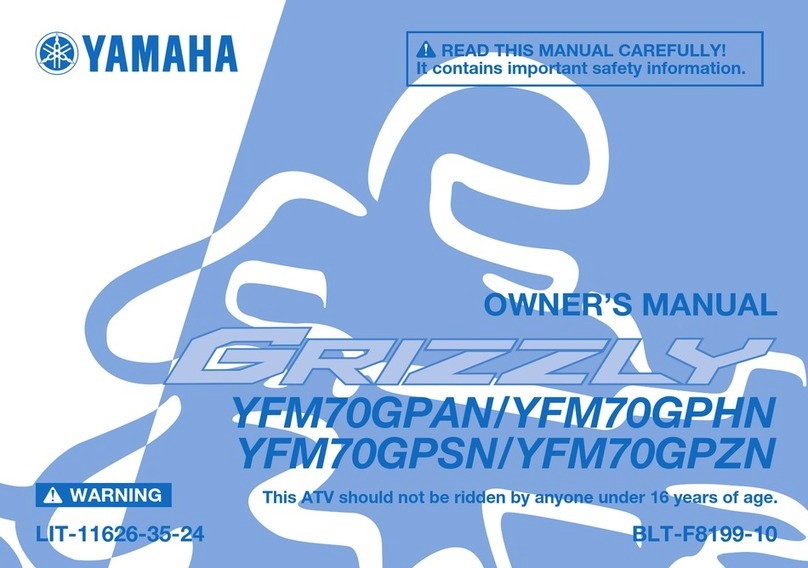 Yamaha GRIZZLY YFM70GPAN User manual