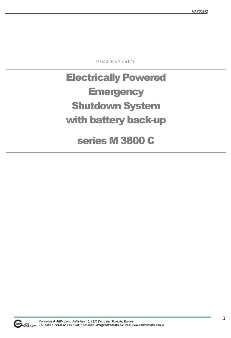 CONTROLMATIK M 3800 C Series User manual