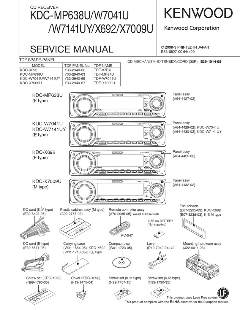 Kenwood KDC MP638U - Radio / CD User manual