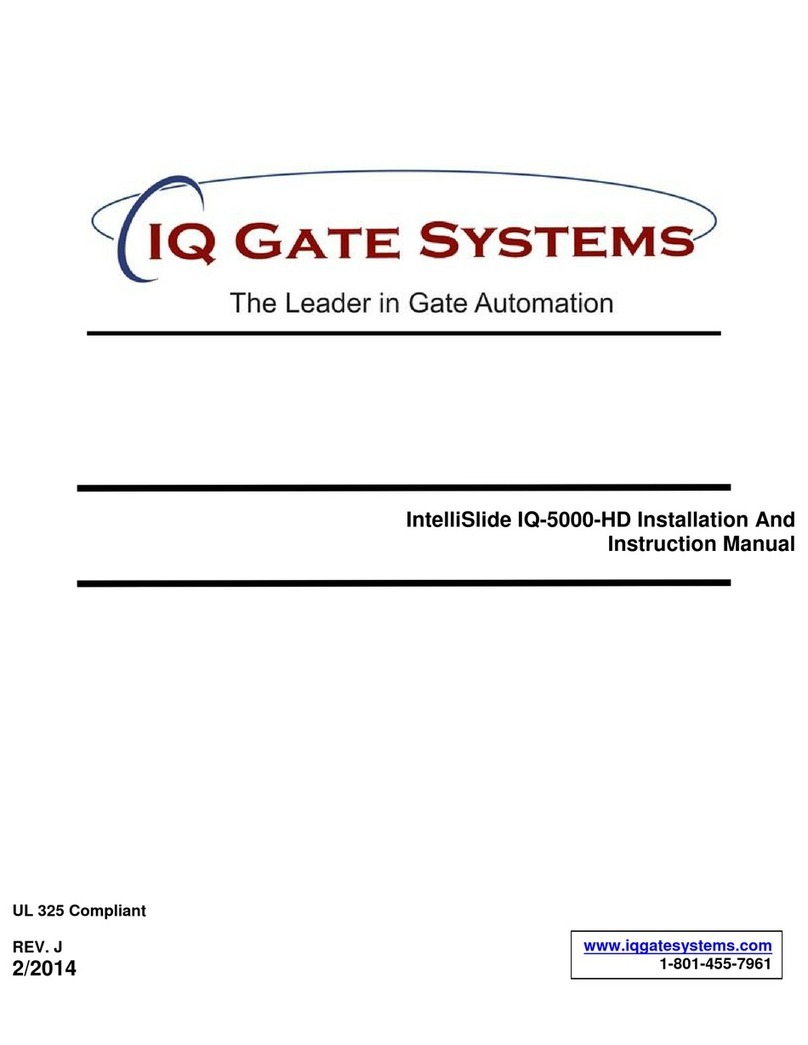 IQ Gate Systems IntelliSlide IQ-5000-HD Installation and instruction manual