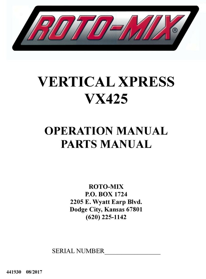 Roto-Mix VX425 Operation and parts manual