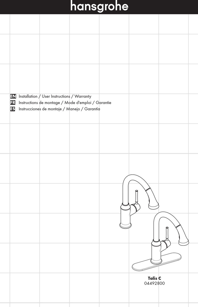 Hans Grohe Talis C 04492800 Installation/User Instructions/Warranty