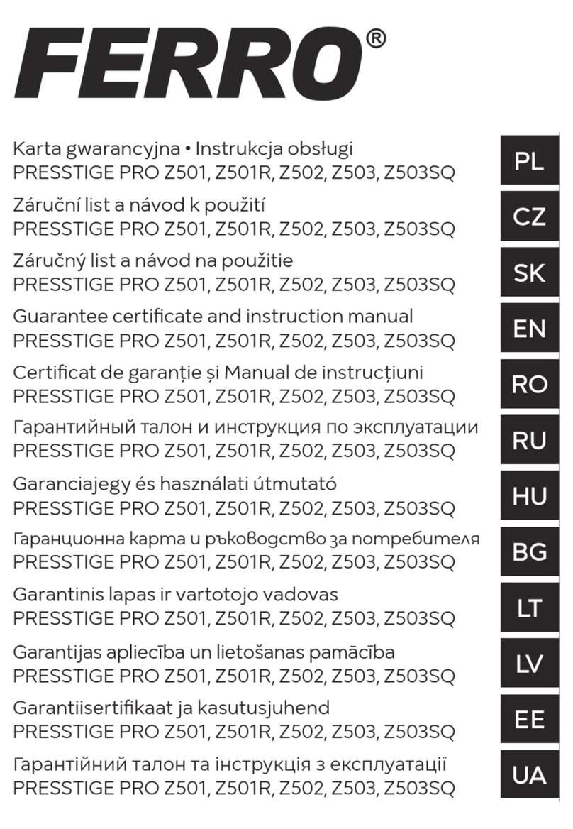 Ferro PRESSTIGE PRO Z501 instruction manual