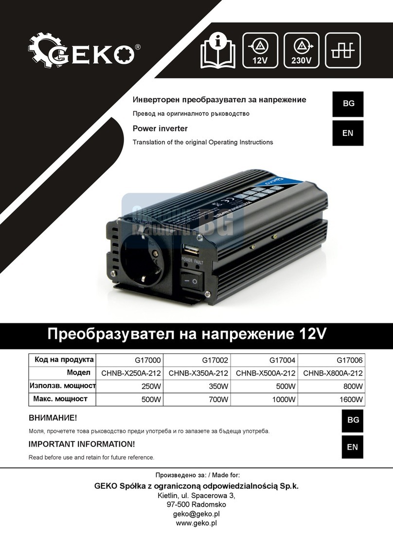 Geko CHNB-X250A-212 Translation of the original operating instructions