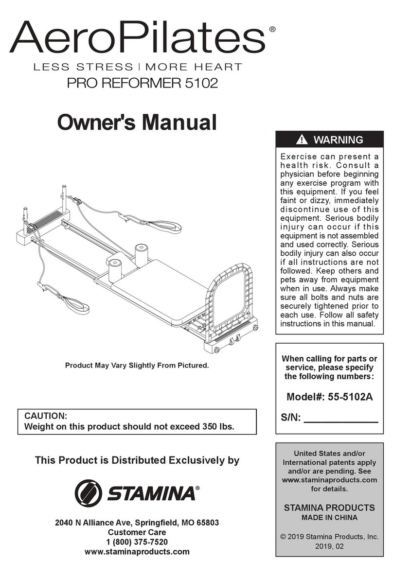AeroPilates PRO REFORMER 5102 owner's manual