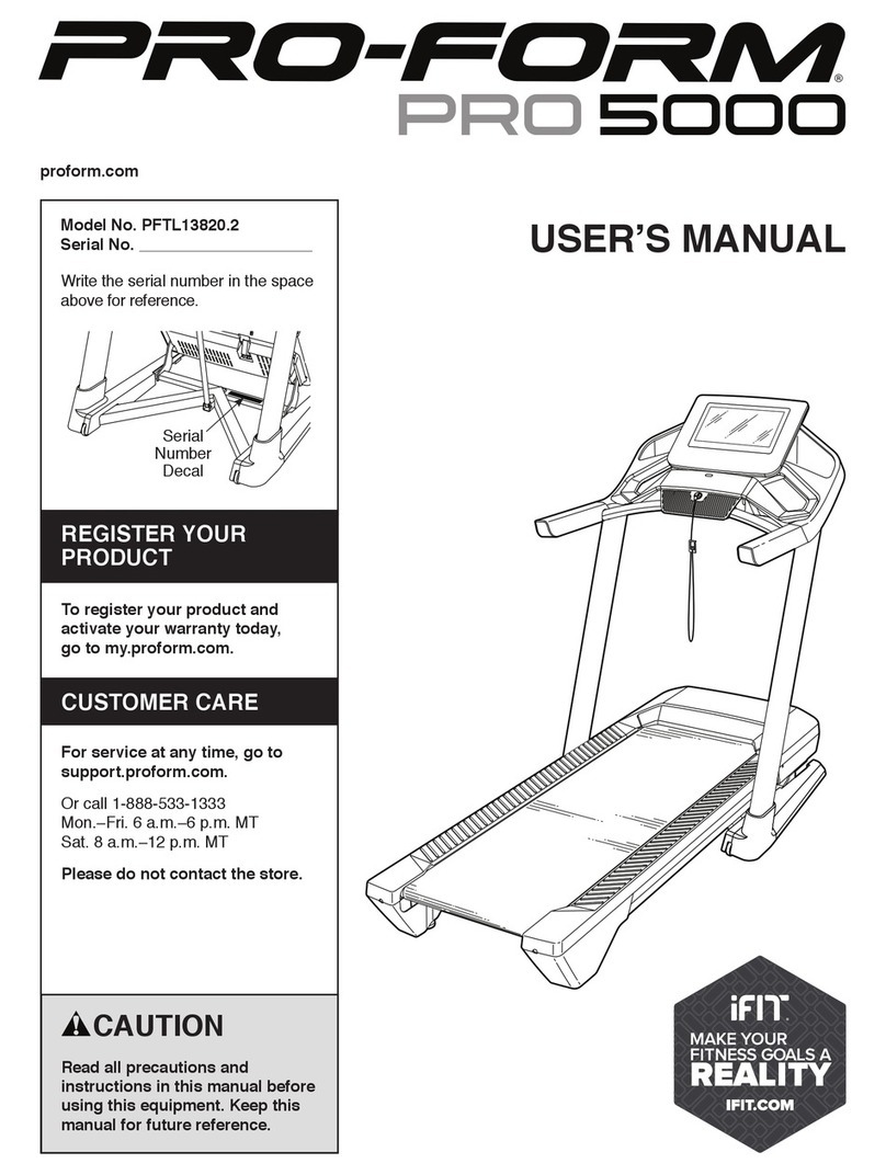 Pro-Form PFTL13820.2 User manual