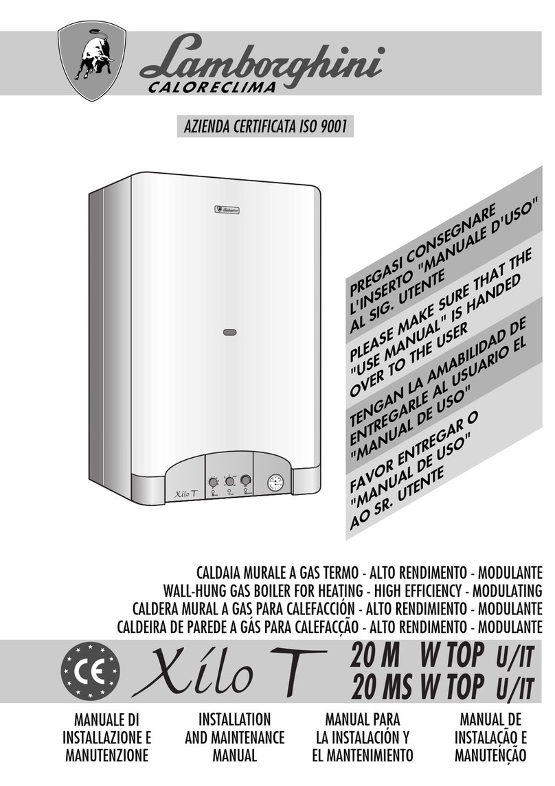 Lamborghini Caloreclima XILO T 20 M W TOP U/IT User manual Lamborghini Caloreclima XILO T 20 M W TOP U/IT User manual