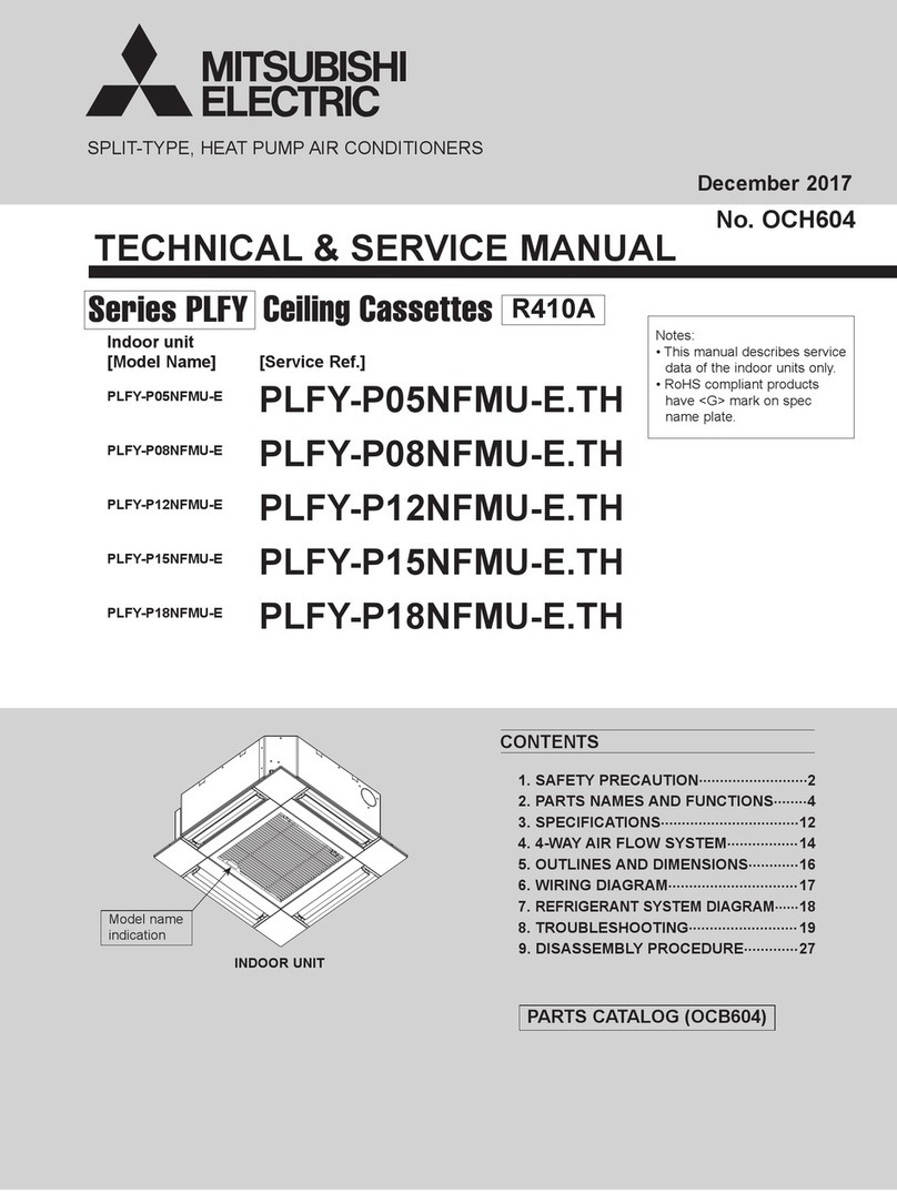 Mitsubishi Electric PLFY-P08NFMU-E Operating manual Mitsubishi Electric PLFY-P08NFMU-E Operating manual