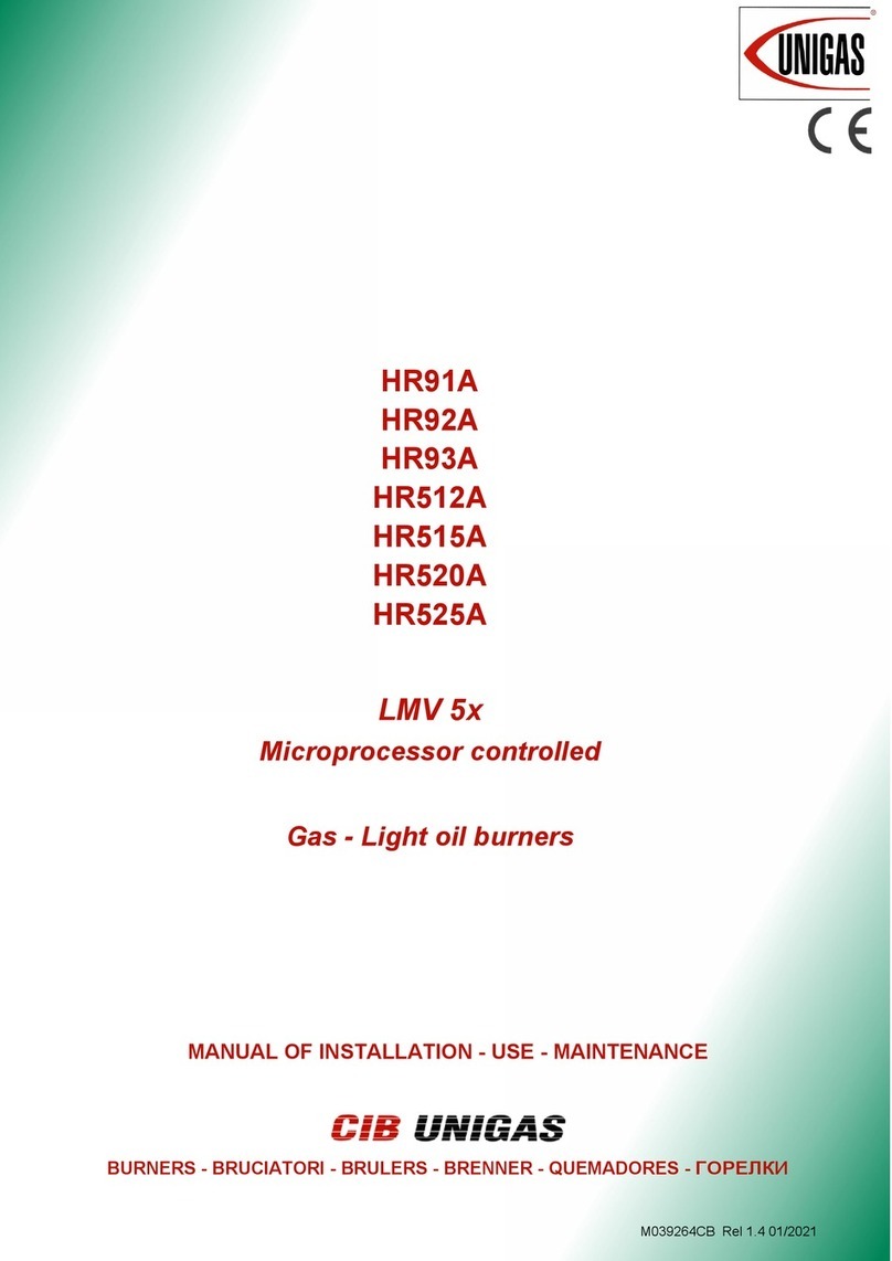 CIB UNIGAS HR91A Operating manual