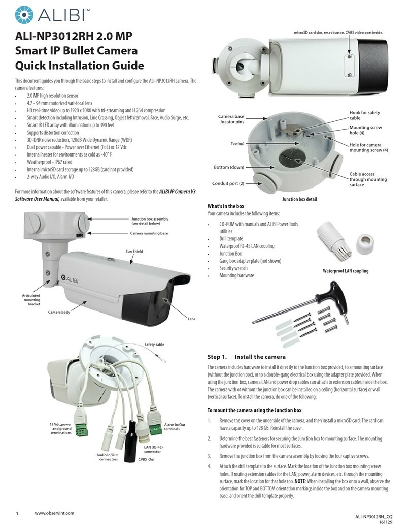 ALIBI ALI-NP3012RH Quick installation guide