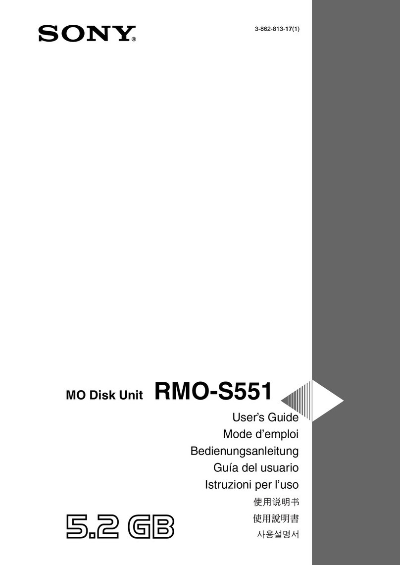 Sony RMO-S551 User manual