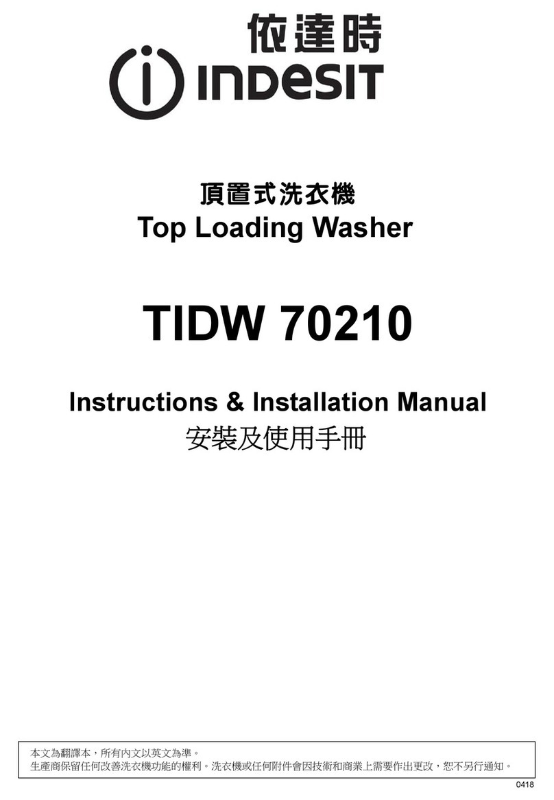 Indesit TIDW 70210 Instruction & installation manual