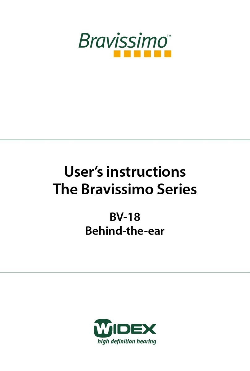 Widex Bravissimo Series User instructions