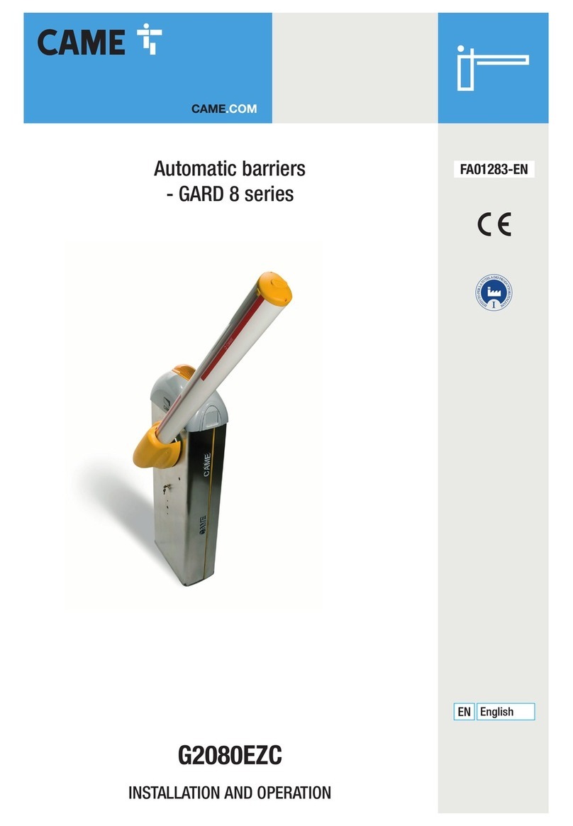 CAME G2080EZC User manual
