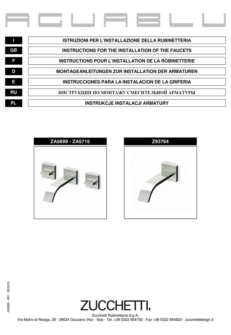 ZUCCHETTI Aguablu ZA5699 Instruction for the installation