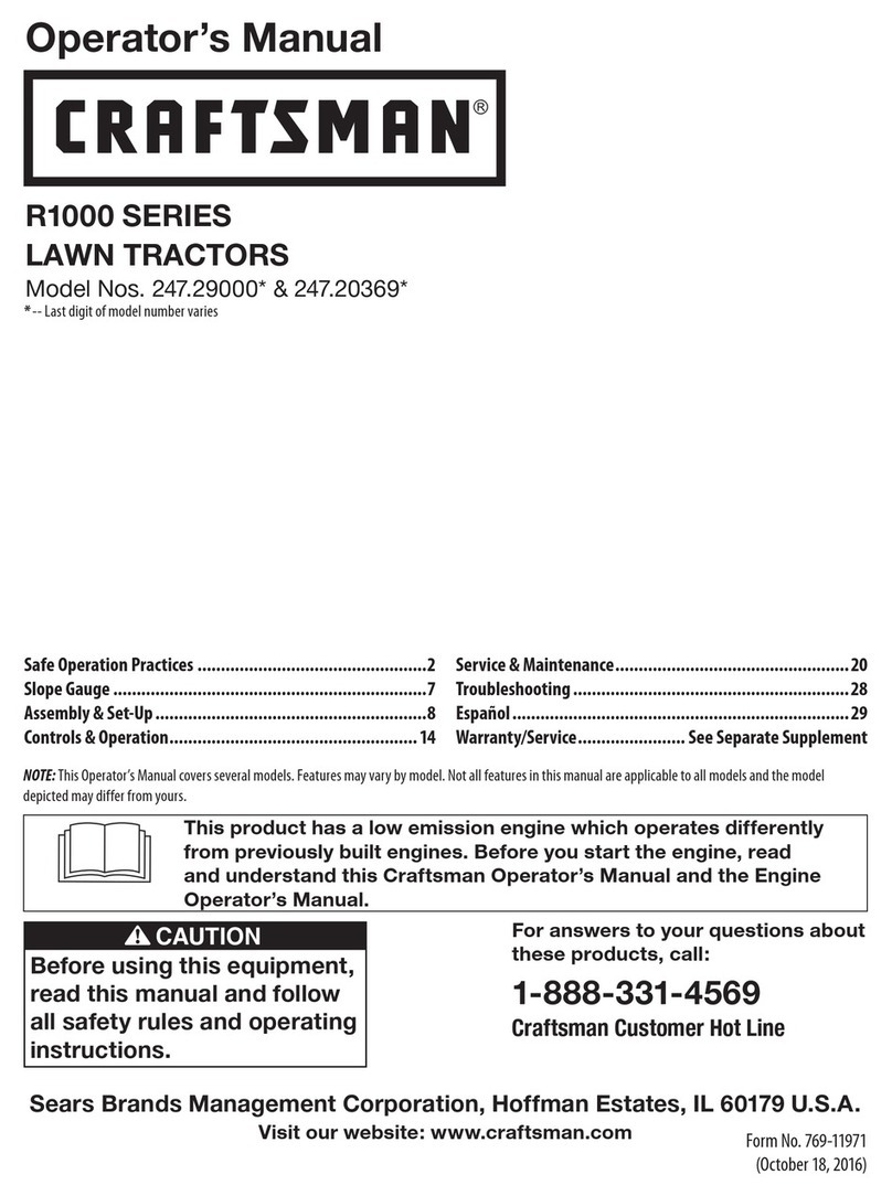 Craftsman R1000 Series User manual